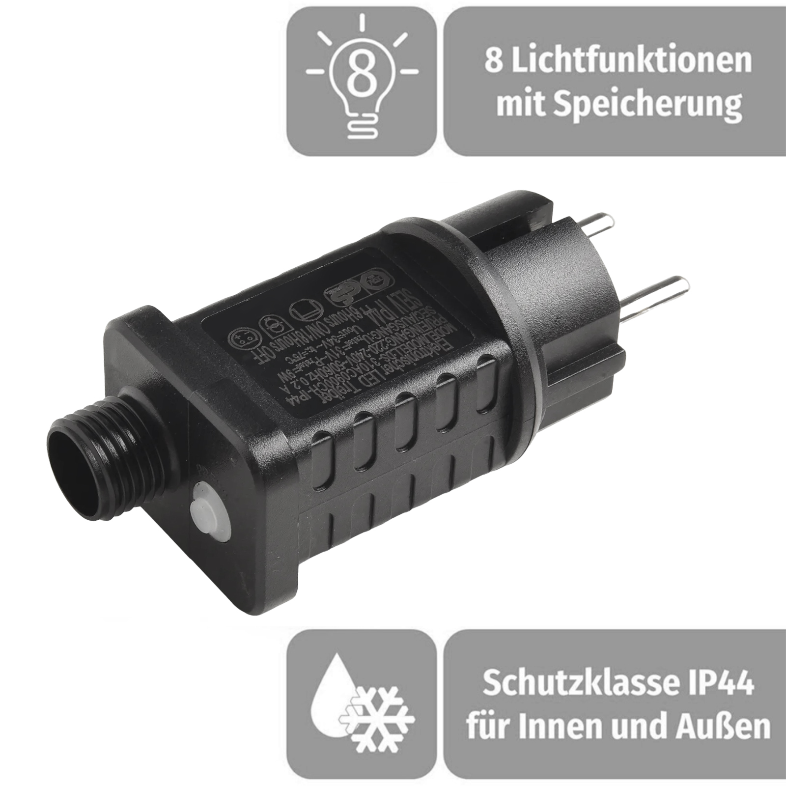 Outdoor Power Meter - 31V 9W LED 変圧器電源タイマー付きストリングライト用クリスマス屋外屋内 IP44 防水