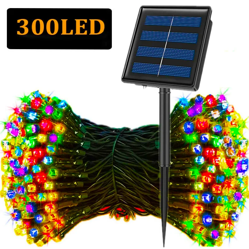 Outdoor Power For Xmas Lights - 5M-32M LED ソーラーストリングライト 300LED 8 モード太陽光発電クリスマス屋外ライト防水星空クリスマスフェアリーライト