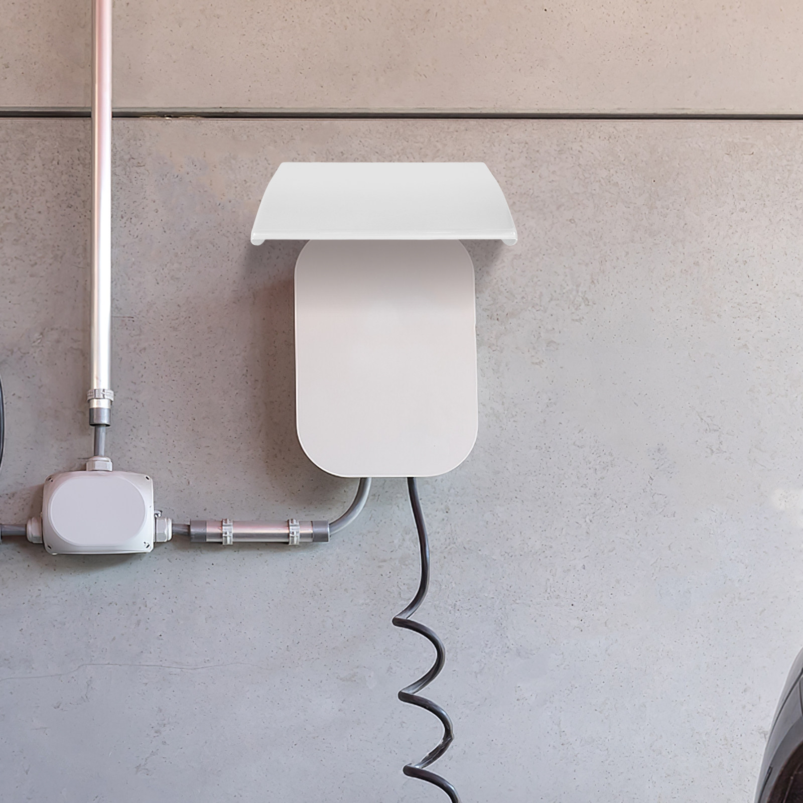 Outdoor Usb Power Supply - ホワイト屋外EV充電パイルプロテクターカバー防水防塵充電ステーション屋根保護信頼性の高い屋外耐候性