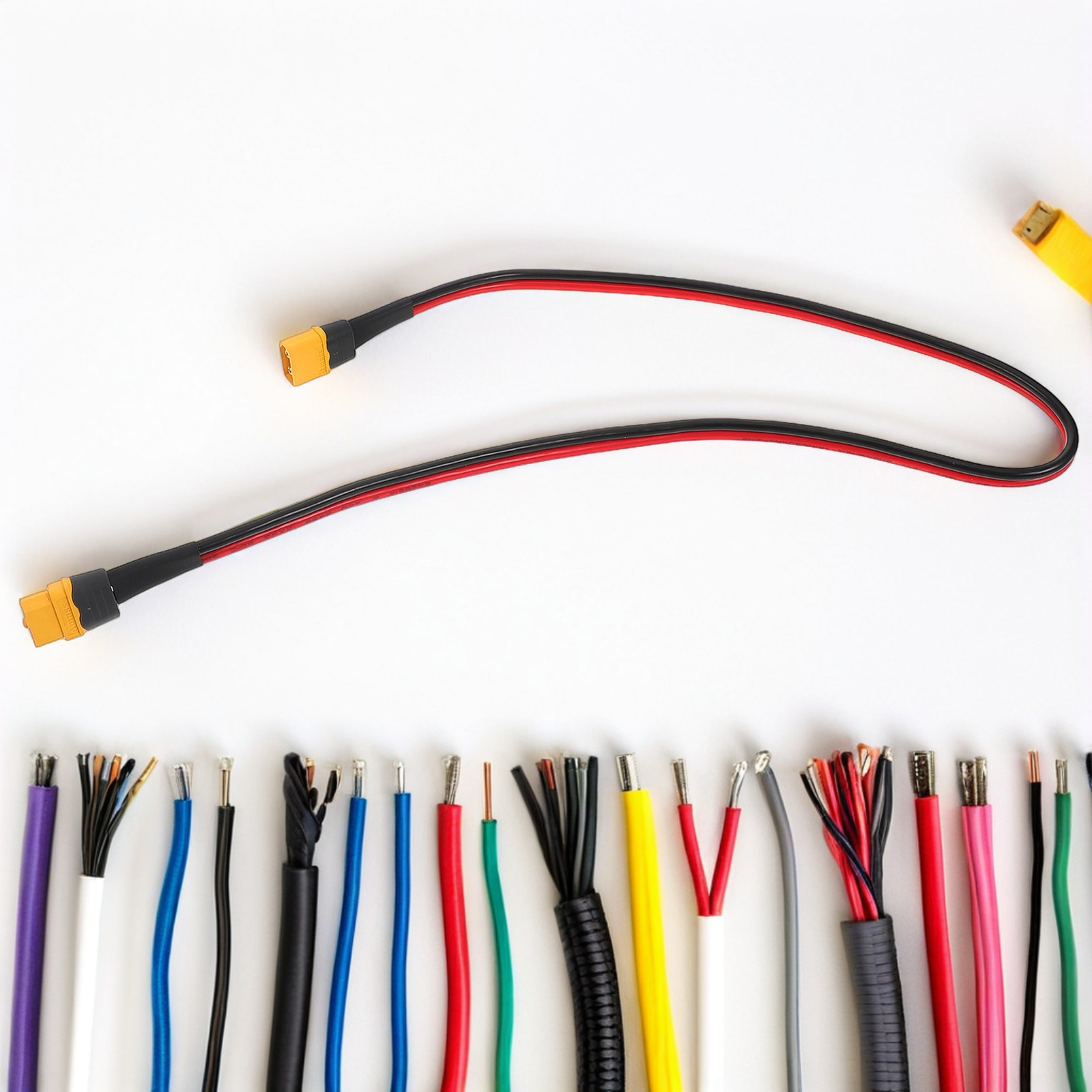Outdoor Power Extension Cord - オス-メス延長ケーブル フレキシブルソーラーパワーコード 銅製PVC 屋外ソーラーパネルコネクターアダプター 発電機充電用