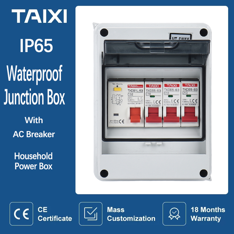 Outdoor Power Supply Box - 屋外家庭用スイッチmcb,防水電気分布ボックス,回路ブレーカー,電源付きプラスチックジャンクションワイヤーボックスip65