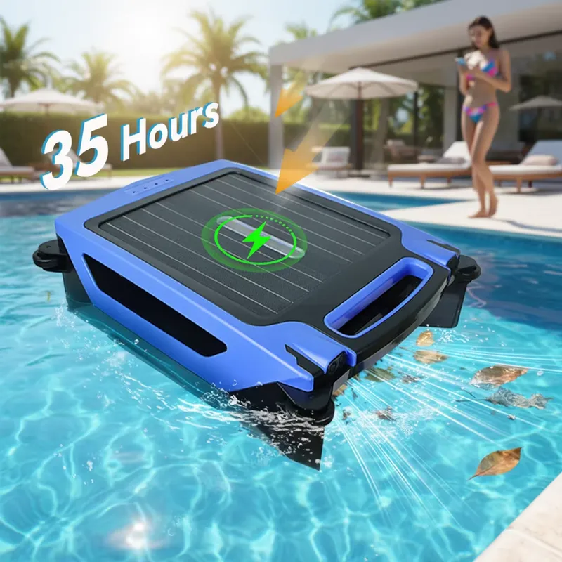 Outdoor Power Vacuum - 屋外用ソーラー式高品質エコフレンドリー自動プールリーフスキマー掃除ロボット高効率20時間稼働