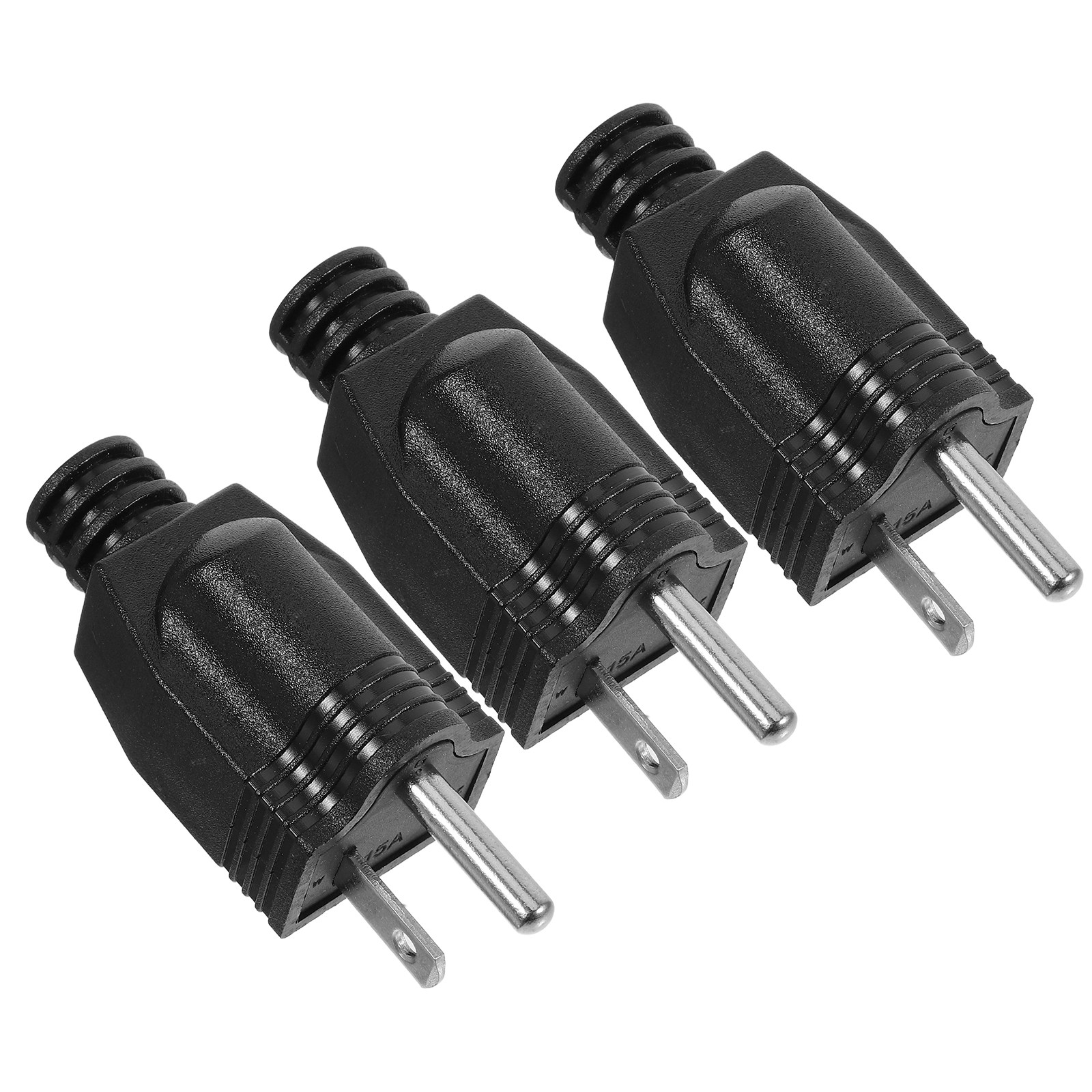 Outdoor Power Extension Cord - 3個入り3ピンオス型電気プラグ（着脱式デザイン、延長コード、屋外使用、ライトソケット電源用）