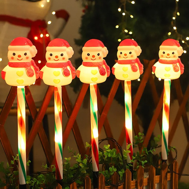 屋外ソーラーLEDランプ サンタ＆雪だるま型 芝生ライト ガ - Outdoor Power For Xmas Lights のレビューと価格