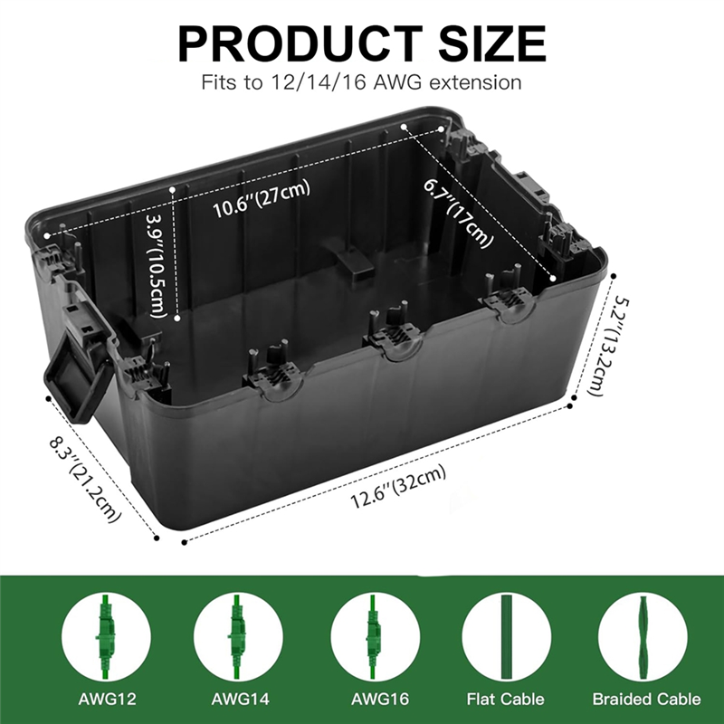 AB08-屋外電気ボックス大型屋外延長コードカバー防水耐候性 - Outdoor Power Extension Cord のレビューと価格