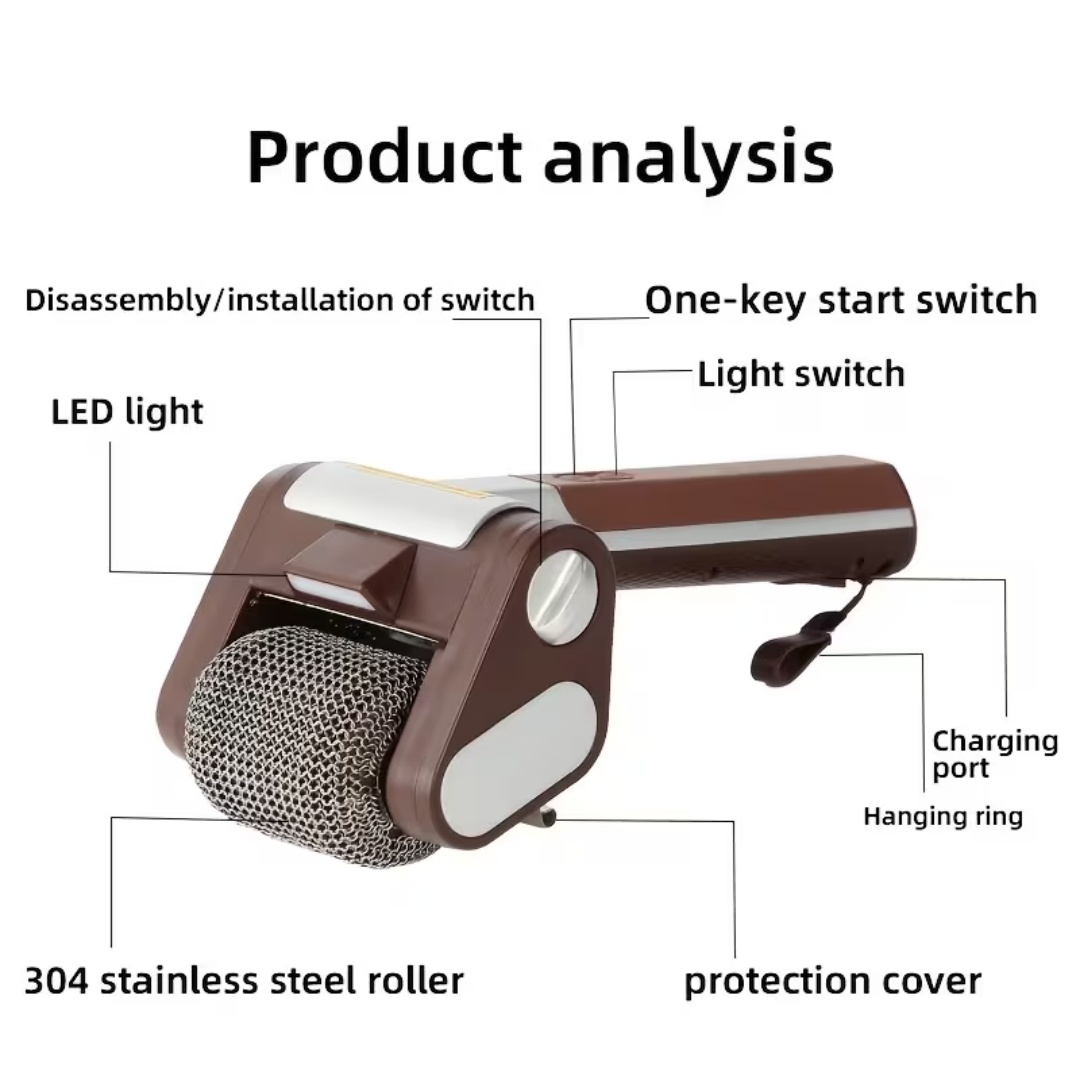 電気グリルクリーニングコードレスブラシBBQグリルブラシキッ - Outdoor Power Brush のレビューと価格