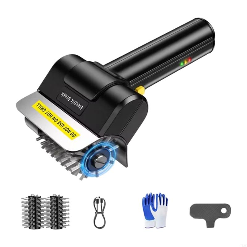 2000mAh バッテリー駆動バーベキュースクラバー電気グリ - Outdoor Power Brush のレビューと価格