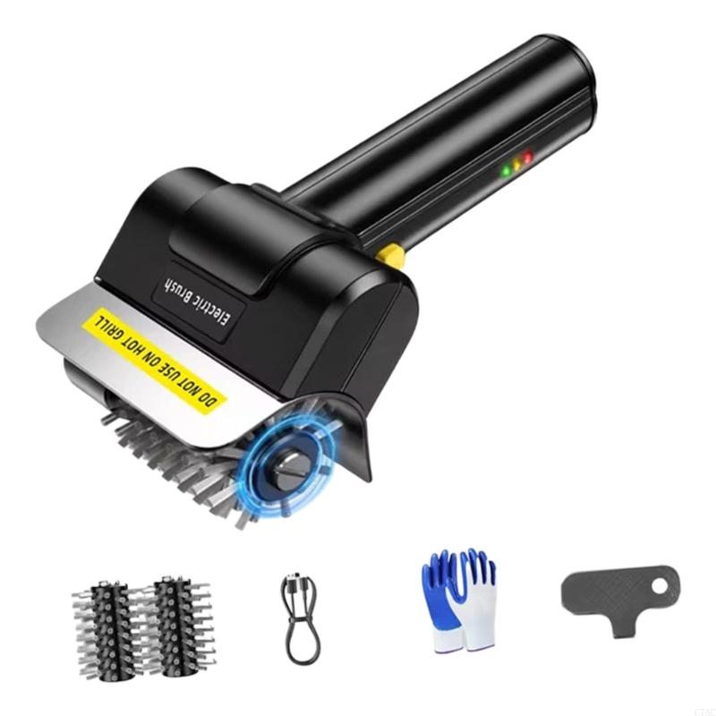 2000mAh バッテリー駆動バーベキュースクラバー電気グリ - Outdoor Power Brush のレビューと価格