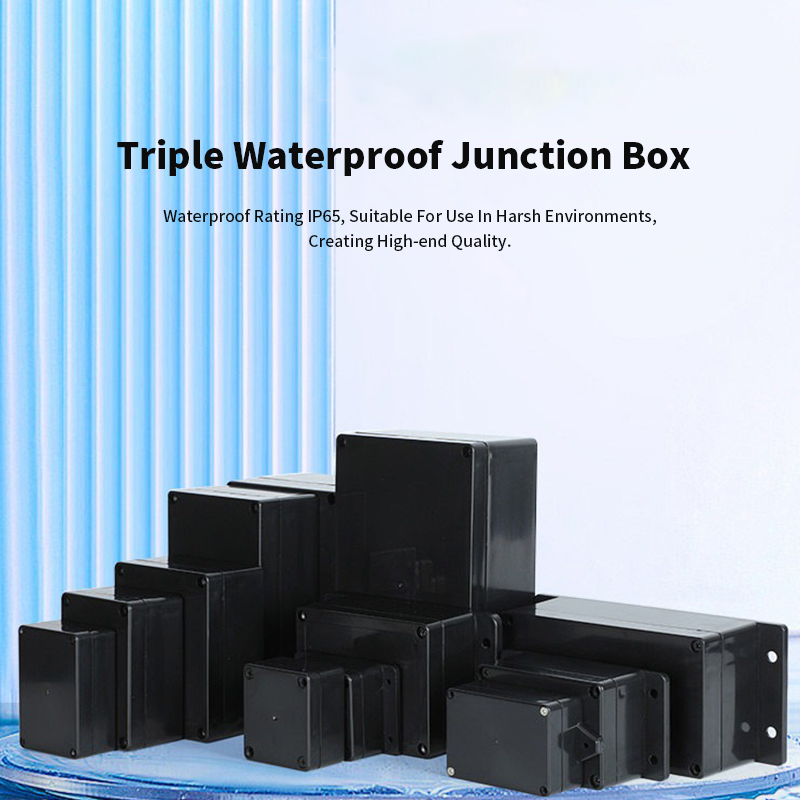 タイプ F 黒防水ジャンクションボックスエンジニアリング 3 - Outdoor Power Supply Box のレビューと価格