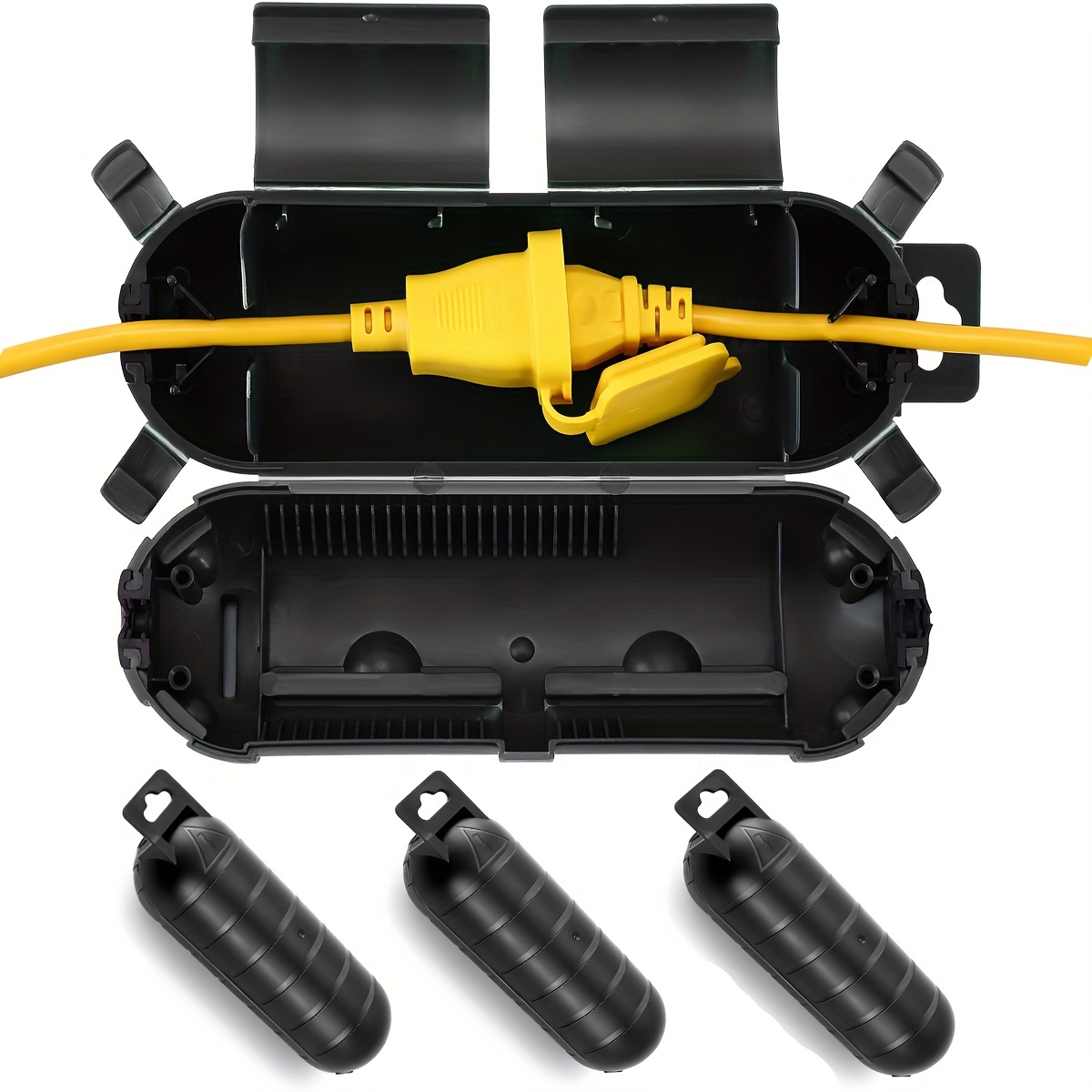 延長コードプラグ接続保護安全カバー、防水屋内屋外、ストリング - Outdoor Power Extension Cord のレビューと価格