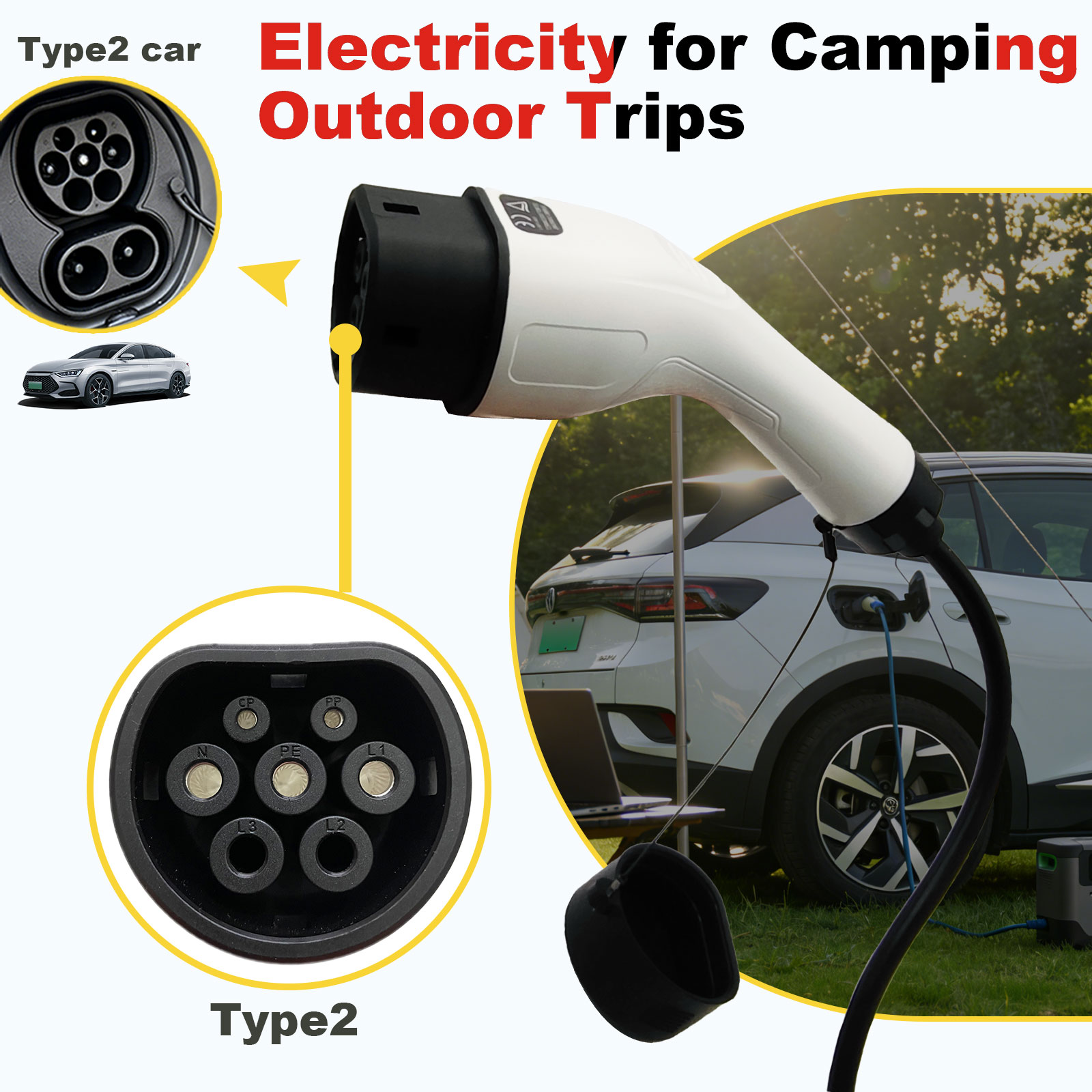 タイプ2 V2L放電アダプター 16A ブラジルソケット E - Outdoor Power Port のレビューと価格