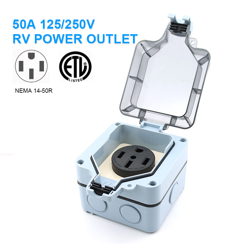 屋外電源コンセントボックス 防水IP66 50A 125v2 - Outdoor Power Port のレビューと価格