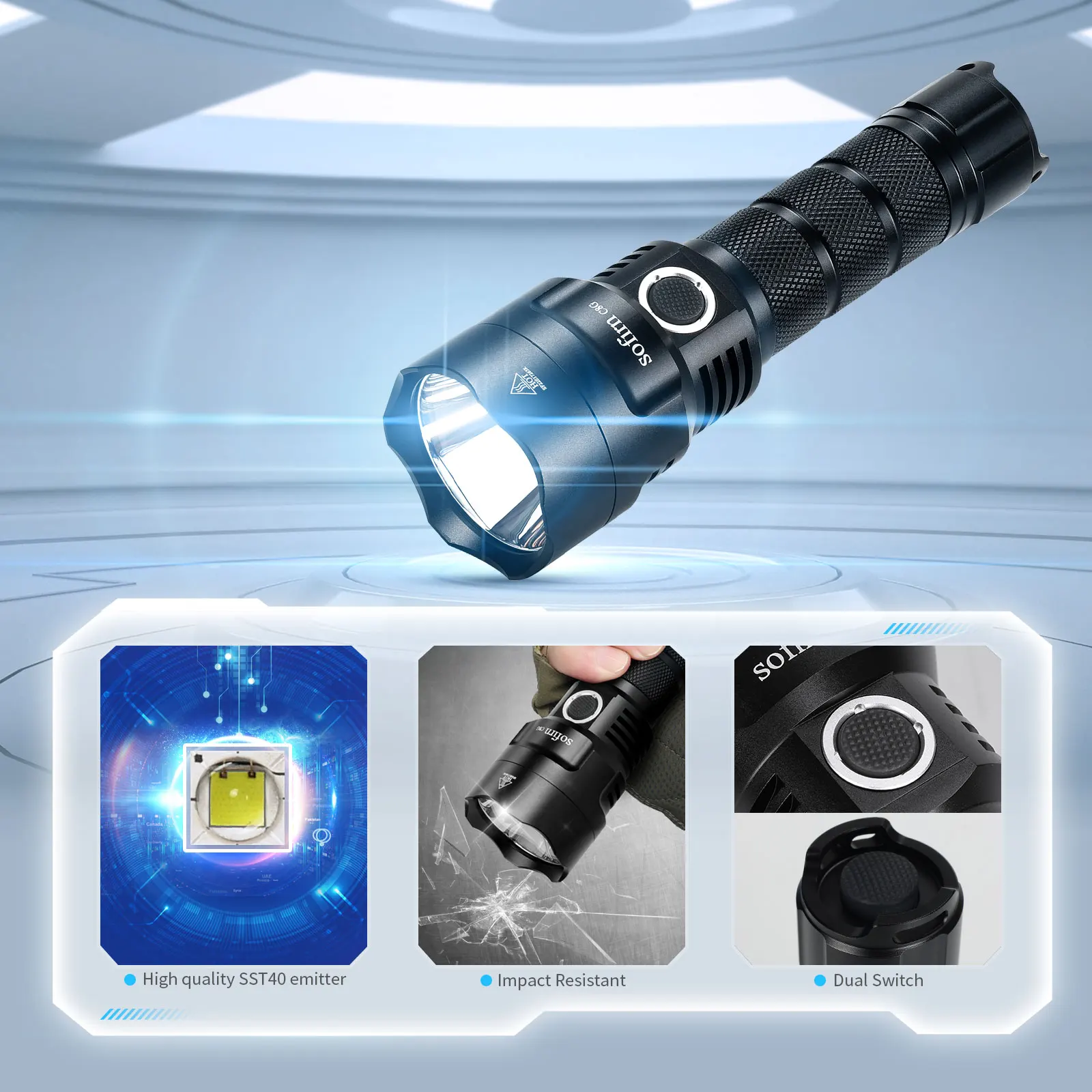 Sofirn C8G SST40 強力な LED 懐中電灯  - Outdoor Power Group のレビューと価格