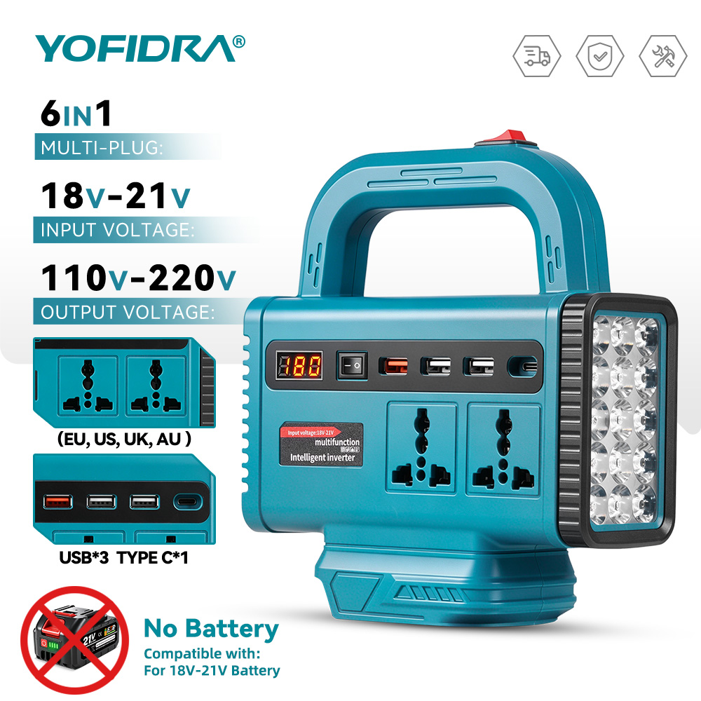 YOFIDRA 220V ポータブルパワーインバーター 屋外 - Outdoor Usb Power Supply のレビューと価格