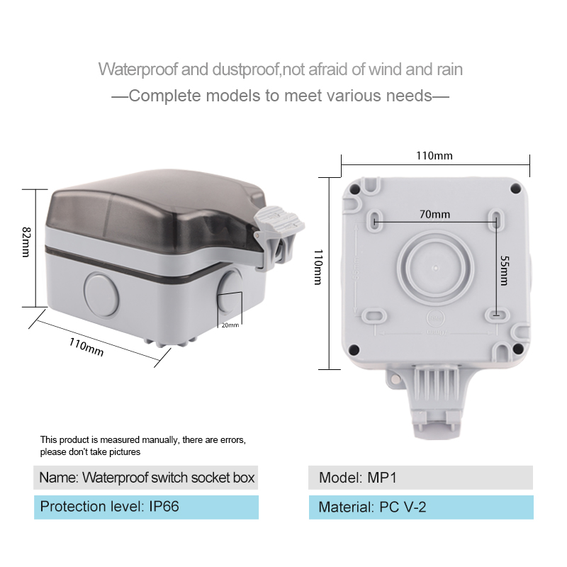 防水屋外壁コンセント,防水,IP66,250V,スイッチ付き - Outdoor Power Port のレビューと価格