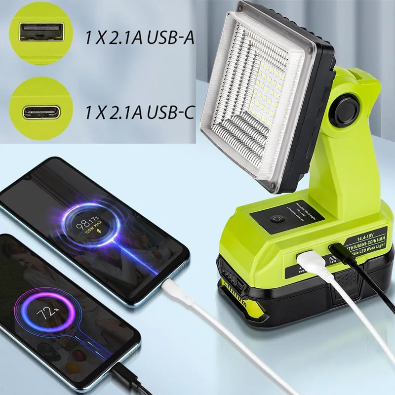 リョービ用LEDランプ,18Vリチウムイオン電池,25W,懐 - Outdoor Usb Power Supply のレビューと価格