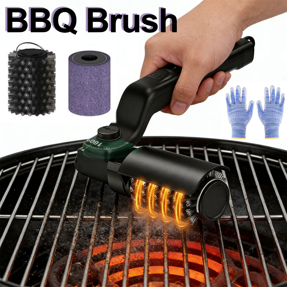 電気グリルブラシ 充電式 3つの強力な速度のBBQグリルブラ - Outdoor Power Brush のレビューと価格
