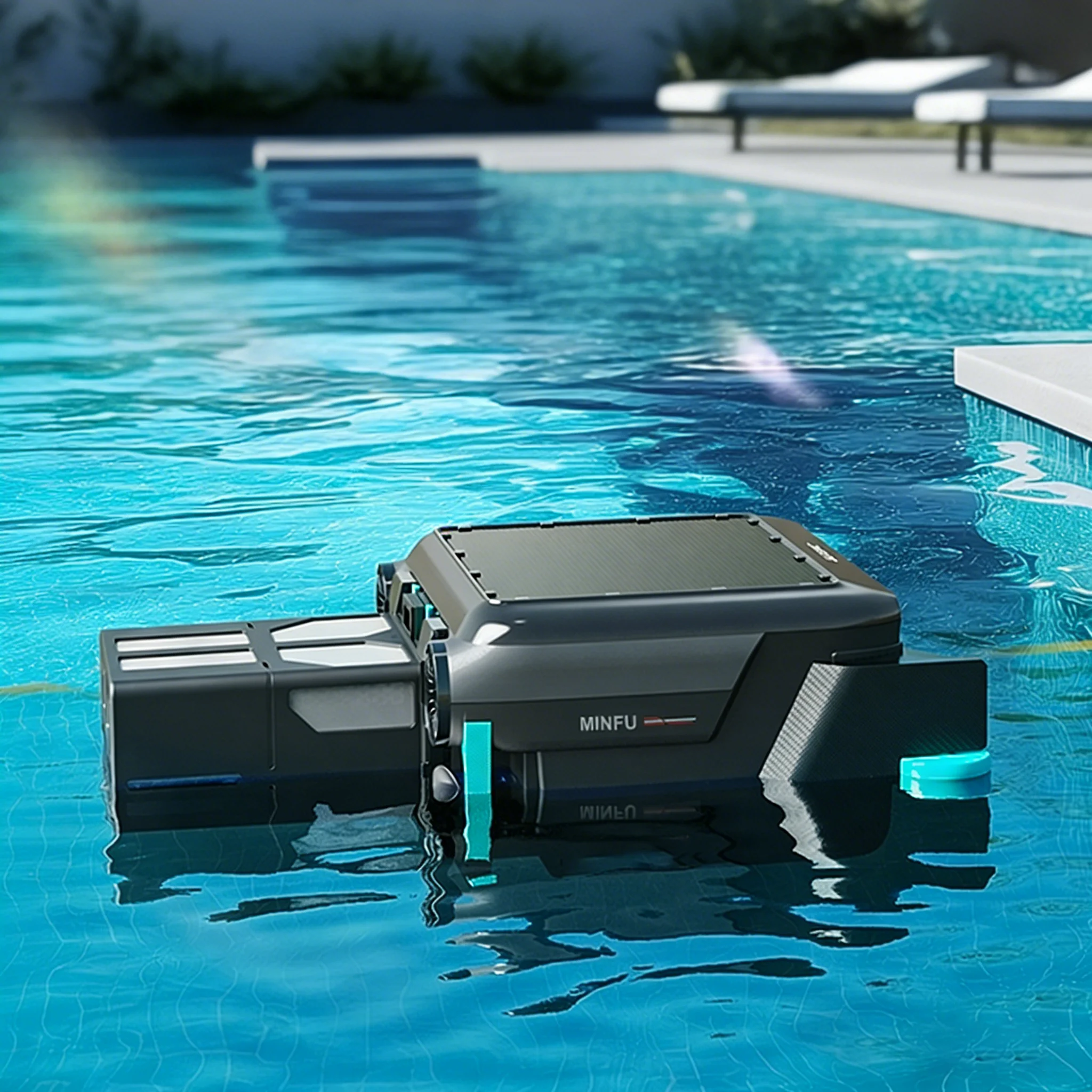 プール表面ロボットクリーナー自動リーフスキマー太陽光発電プー - Outdoor Power Vacuum のレビューと価格