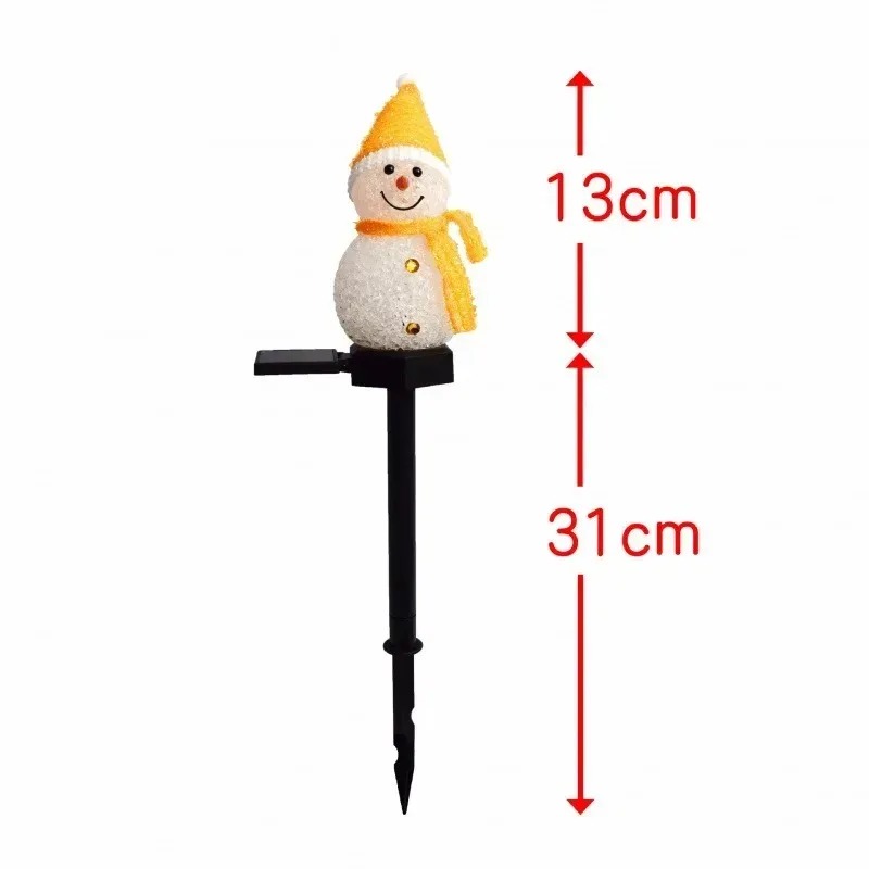 ソーラー式スノーマン型グラウンドステークLEDライト、ウォー - Outdoor Power For Xmas Lights のレビューと価格