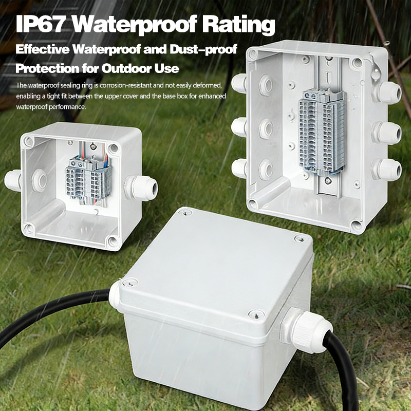防水ジャンクションボックス、プラグイン端子台付き、多入力多出 - Outdoor Power Block のレビューと価格