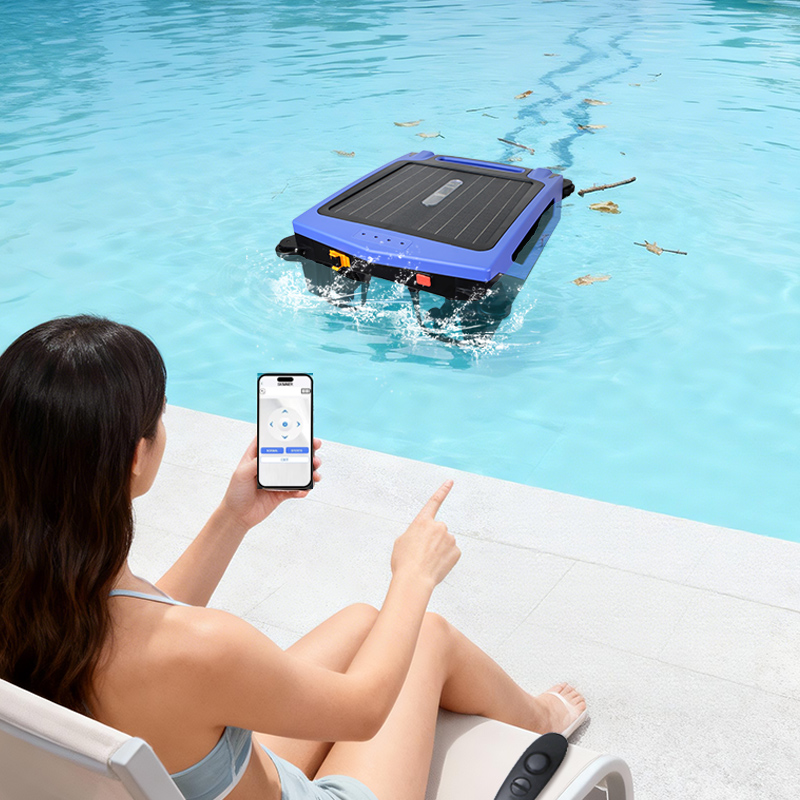 ソーラー式自動ロボットプール表面清掃機屋外プールスキマー掃除 - Outdoor Power Vacuum のレビューと価格